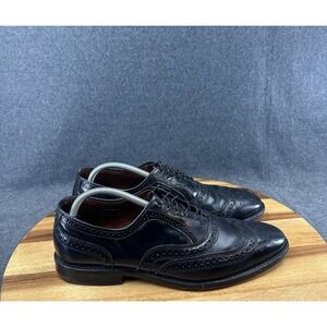 Allen Edmonds McAllister Brogue Wingtip Black Oxfords Size 10.5 C Narow USA 6215